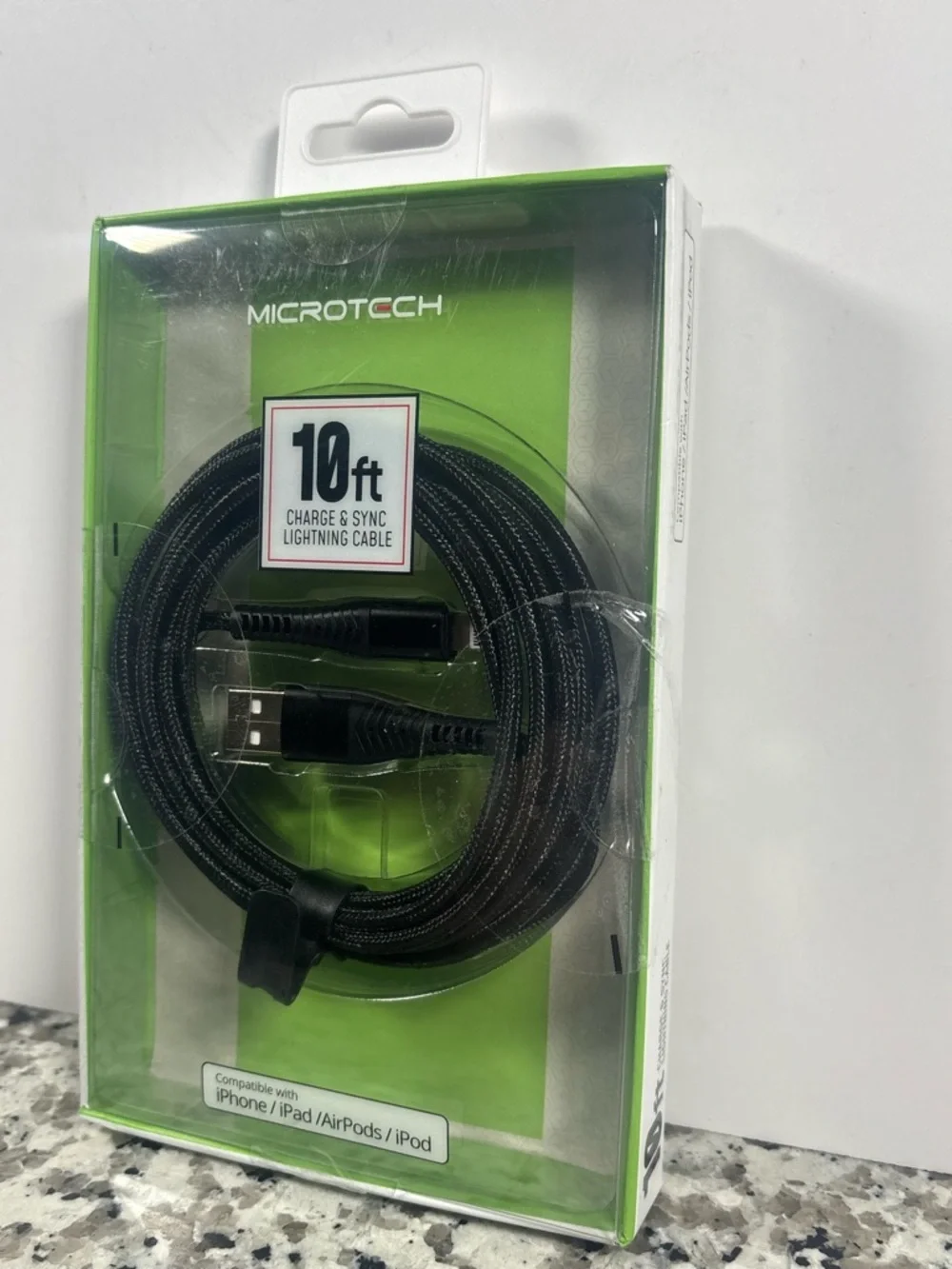 10ft Black Lightning Charge & Sync Cable